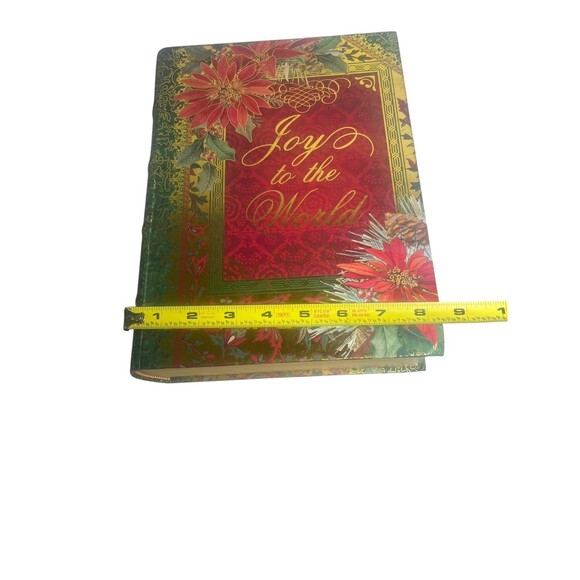 Punch Studio Storage Book Box Christmas Poinsettia 8.5” Gift Storage Trinket - Picture 8 of 14